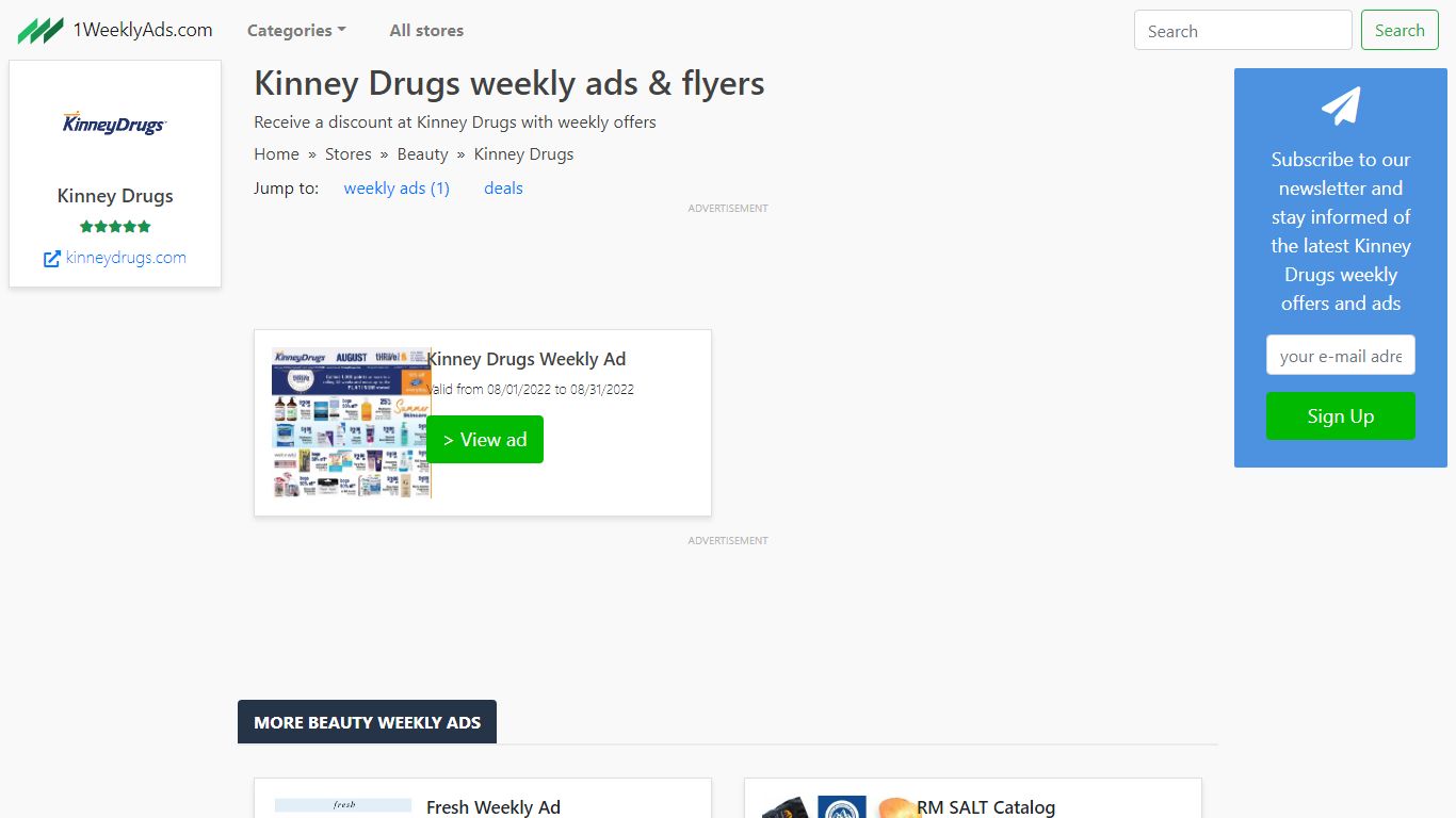 KINNEY DRUGS Weekly Ads & Offers | 08/07/2022 to 08/13/2022